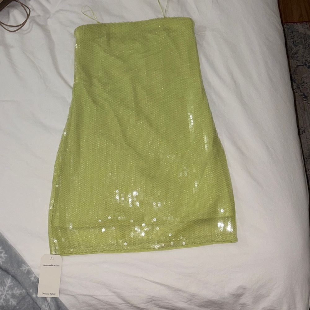 Abercrombie & Fitch Strapless Sequin Mini Dress